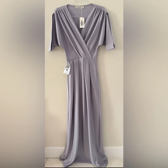 👗 NWT Women’s Long Semi-Formal Short Sleeve V-Neck Floor Length Maxi Dress.KOH - Picture 8 of 12